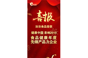 “健康中國?影響2019 食品健康年度先鋒產(chǎn)品力企業(yè)”稱號